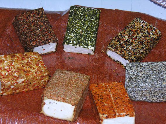 Value-added casing — herb and spice coated products